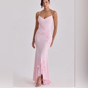 chinese dress ladies Anabelle Halter Neck Lace Maxi Dress - White